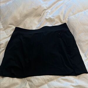 Athleta Black Active Mini Skort with Zip Pockets